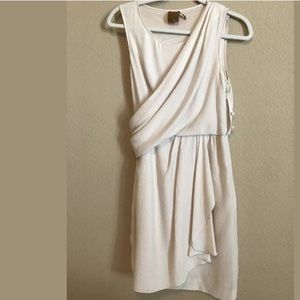 Ali Ro faux wrap ivory silk dress 0